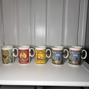 Lot Of 5-Vintage J.R. Watkins‎ Co Heritage Ceramic Coffee Mugs 1990s
